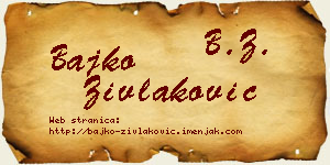 Bajko Zivlaković vizit kartica